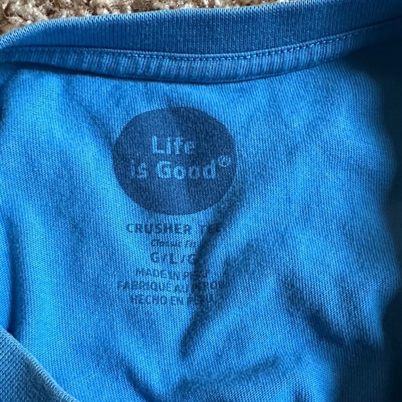 Life is Good Amigo Dog Blue T-shirt size Large - Picture 3 of 3